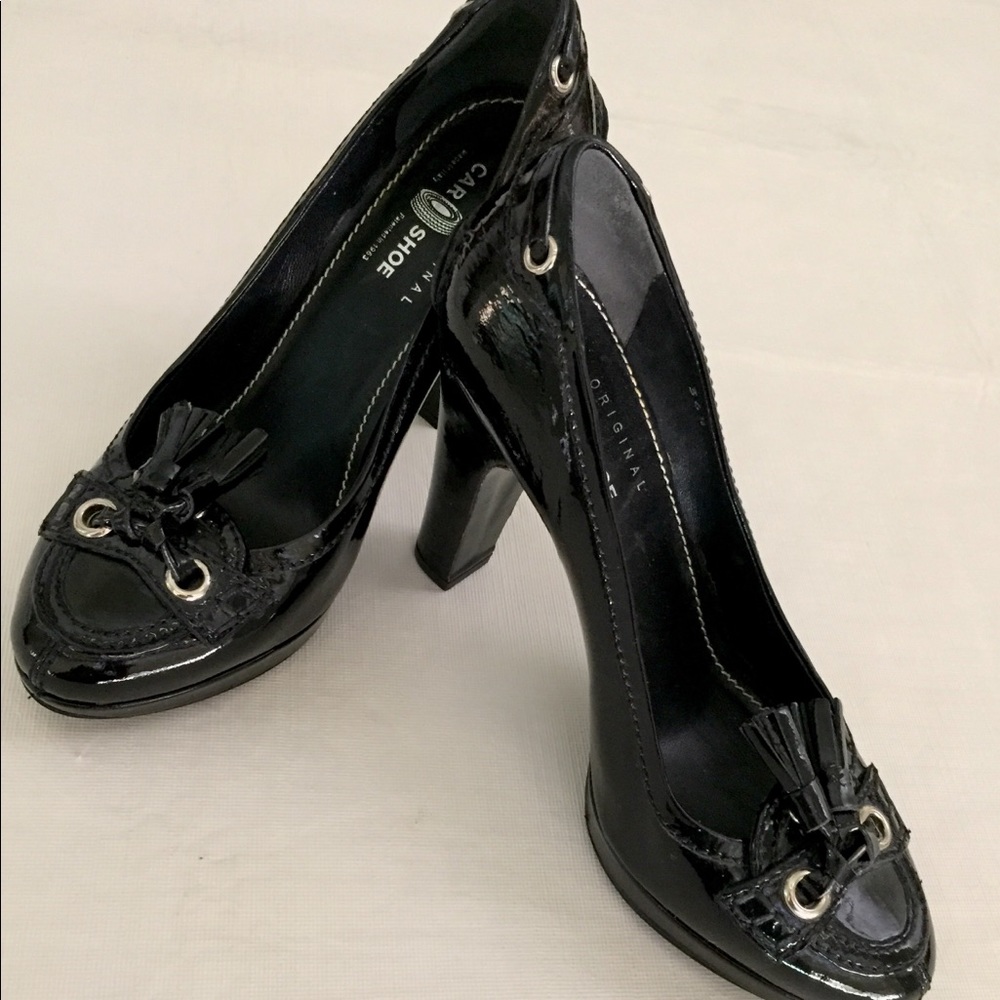 The Original Car Shoe platform pumps, patent leather,  6.5 NWOT